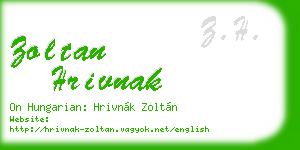 zoltan hrivnak business card