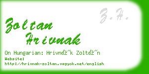 zoltan hrivnak business card